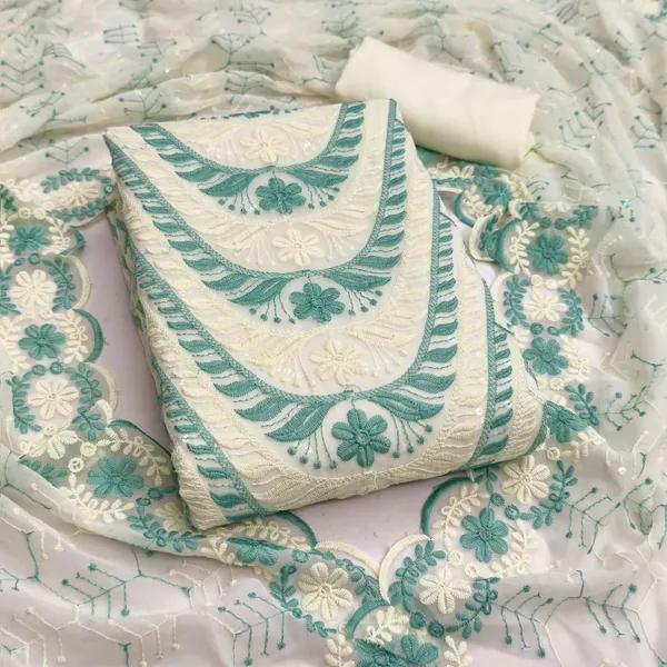 White_Chanderi_Embroidered_Geometric_Suit_Material_For_Women