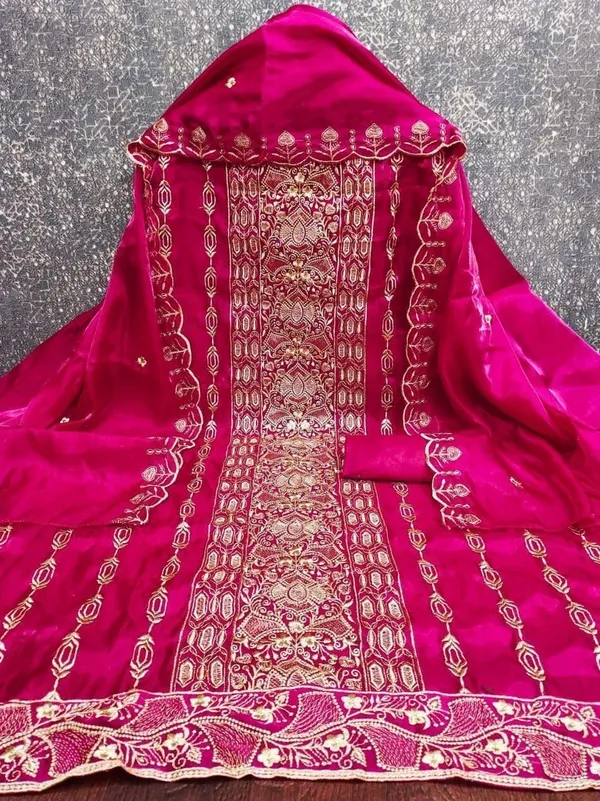 Red_Silk_Blend_Printed_Unstitched_Suit_Material_For_Women