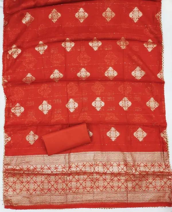Multicolour_Silk_Printed_Unstitched_Salwar_Suit_Material_For_Women