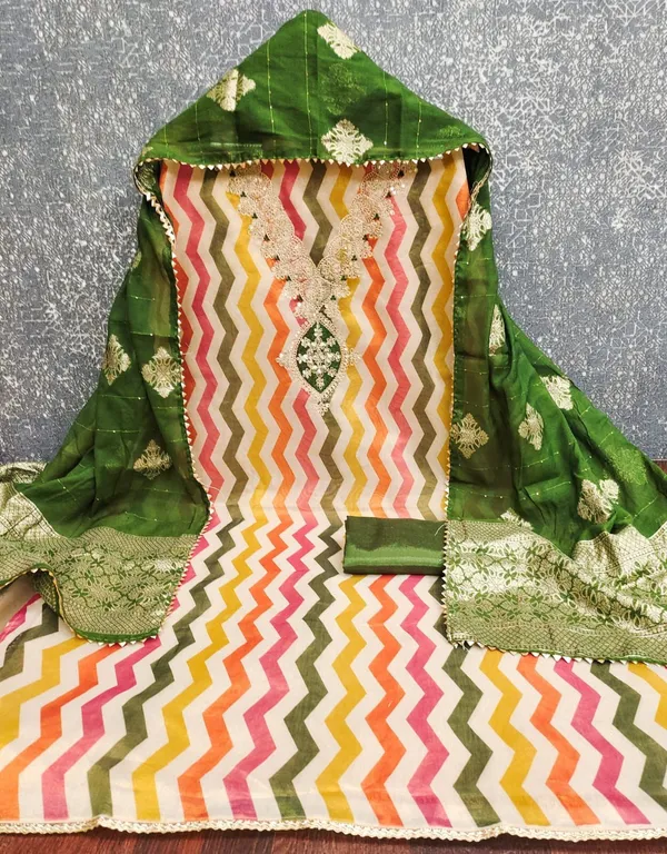 Silk_Ethnic_Printed_Green_Salwar_Suit_Material