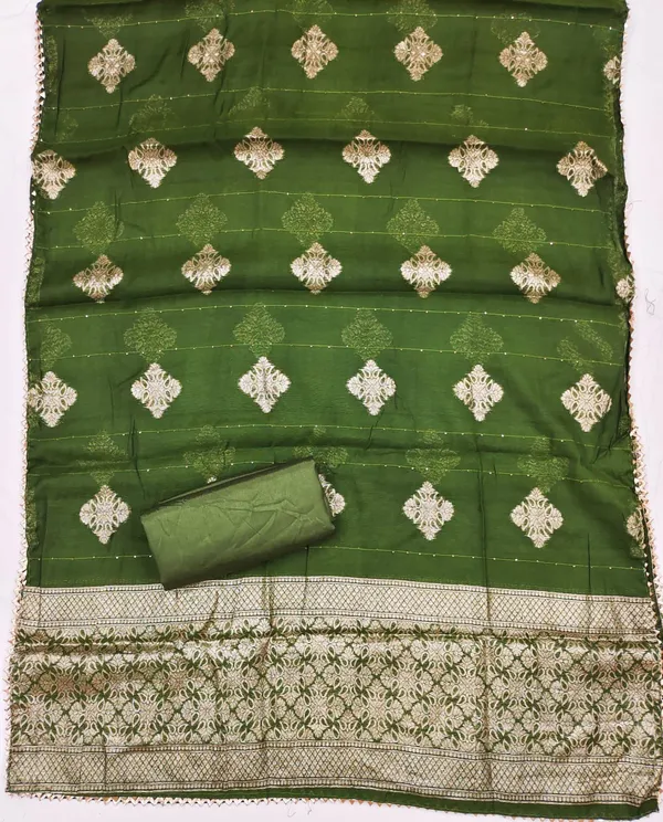 Silk_Ethnic_Printed_Green_Salwar_Suit_Material