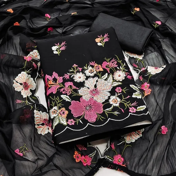 Black_Silk_Floral_Embroidered_Unstitched_Salwar_Suit_Material_For_Women