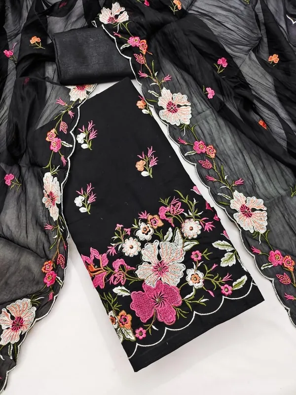 Black_Silk_Floral_Embroidered_Unstitched_Salwar_Suit_Material_For_Women