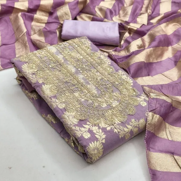 Purple_Silk_Floral_Printed_Salwar_Suit_Material_For_Women