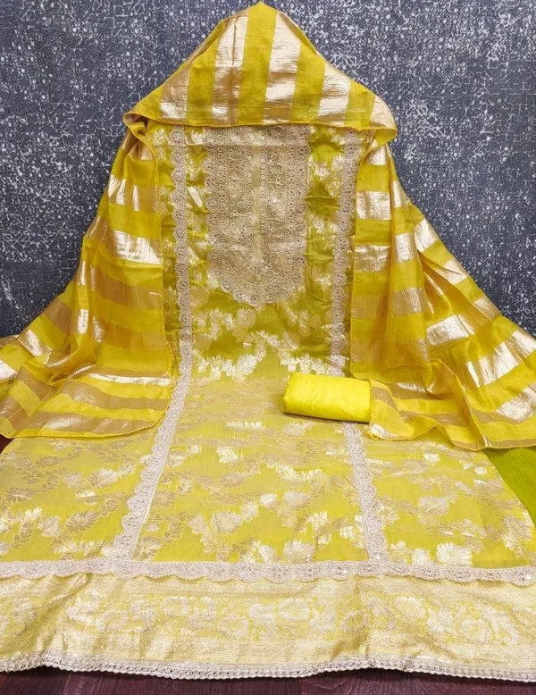 Silk_Festive_Floral_Brocade_Zari_Yellow_Salwar_Suit_Material