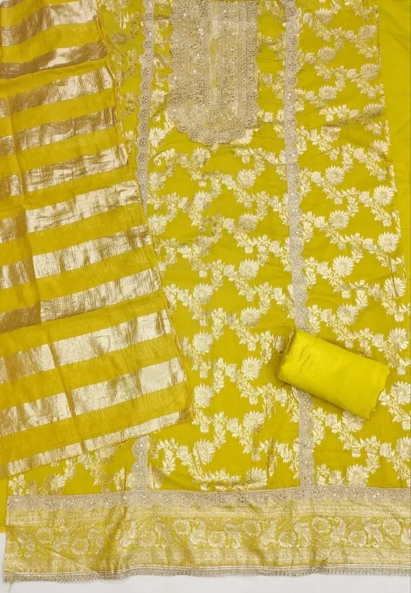 Silk_Festive_Floral_Brocade_Zari_Yellow_Salwar_Suit_Material