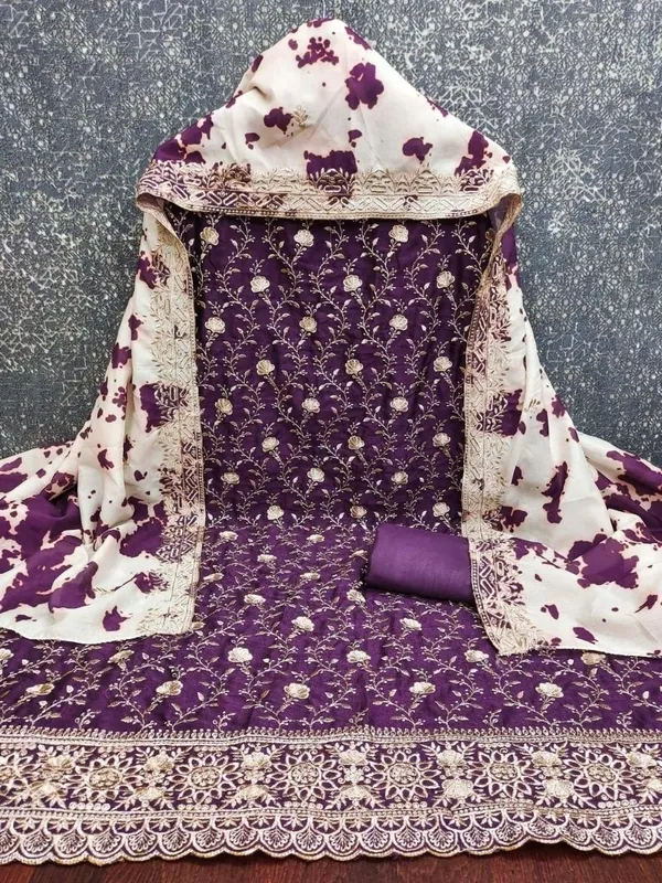 Purple_Silk_Chikankari_Embroidered_Unstitched_Salwar_Suit_Material_For_Women
