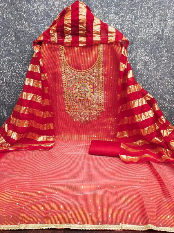 Red_Cotton_Blend_Embroidered_Salwar_Suit_Material_For_Women