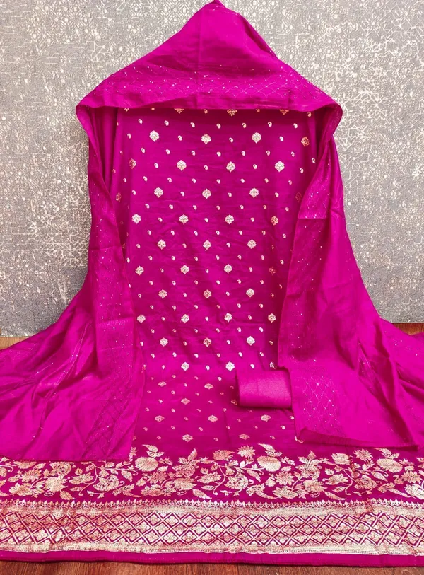 Pink_Silk_Printed_Unstitched_Suit_Material_For_Women