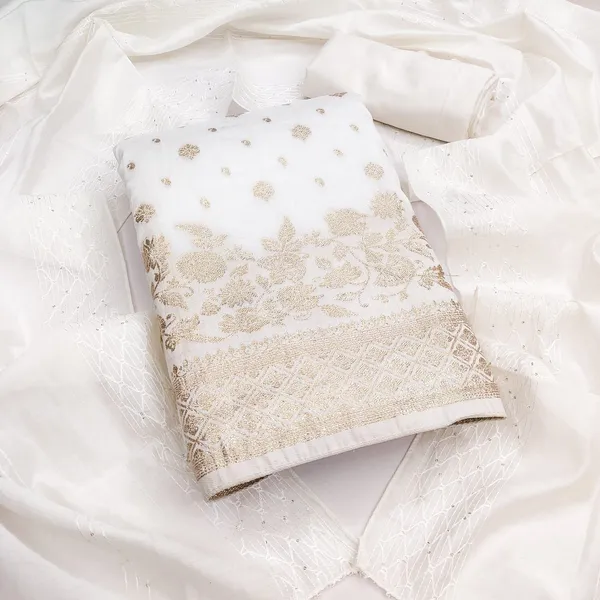Silk_Ethnic_Polka_Print_White_Unstitched_Suit_Material