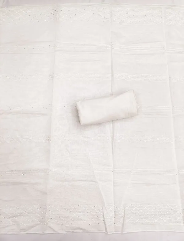 Silk_Ethnic_Polka_Print_White_Unstitched_Suit_Material