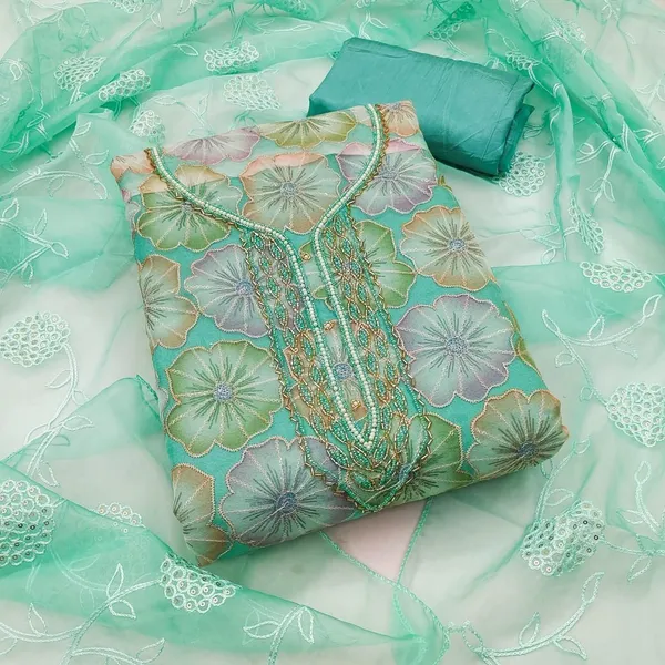 Blue_Cotton_Blend_Printed_Unstitched_Suit_Material_For_Women