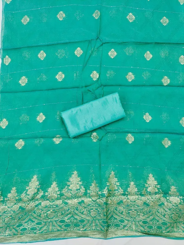 Green_Cotton_Blend_Solid_Unstitched_Suit_Material_For_Women