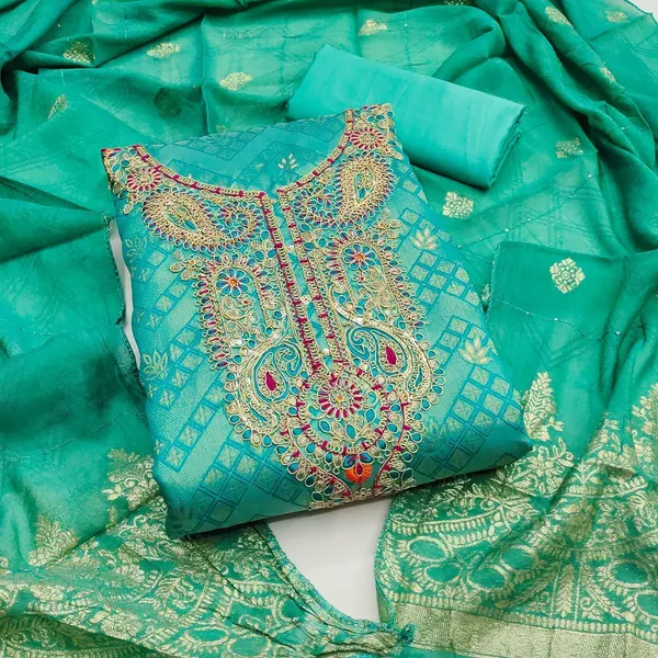 Green_Cotton_Blend_Solid_Unstitched_Suit_Material_For_Women
