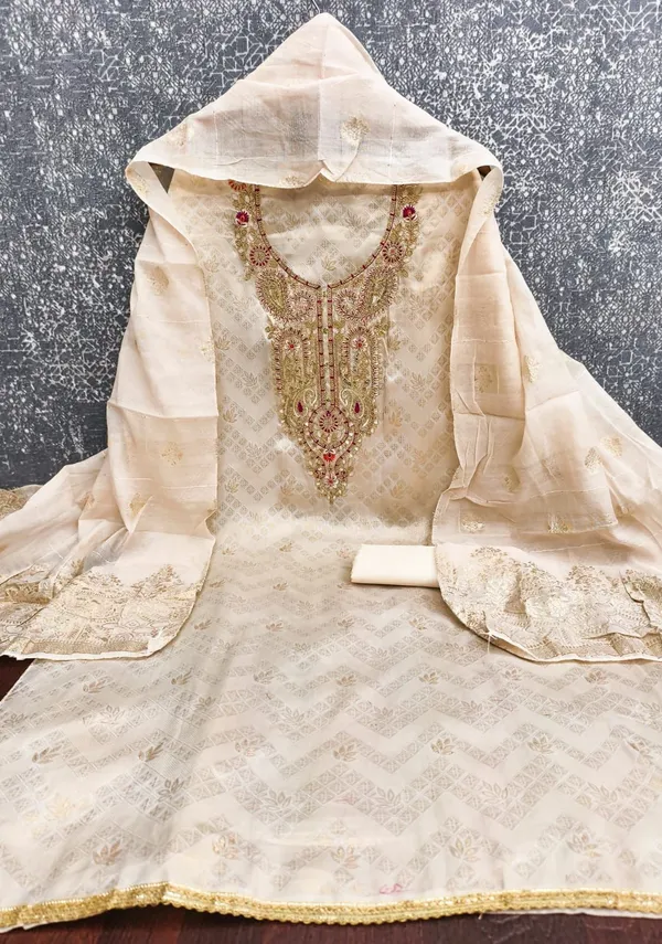 Beige_Cotton_Blend_Embroidered_Unstitched_Suit_Material_For_Women