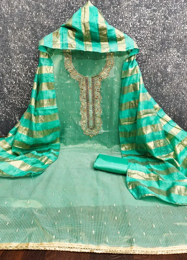 Cotton_Ethnic_Solid_Green_Unstitched_Suit_Material