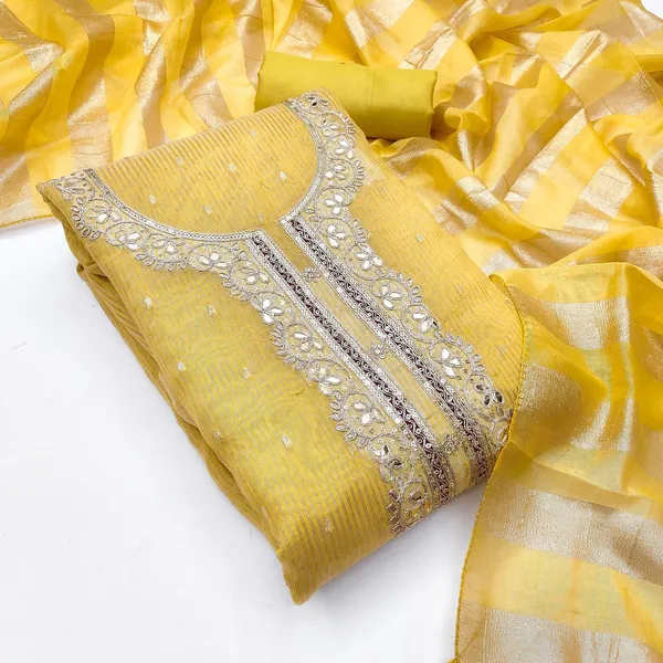 Yellow_Cotton_Blend_Solid_Unstitched_Suit_Material_For_Women