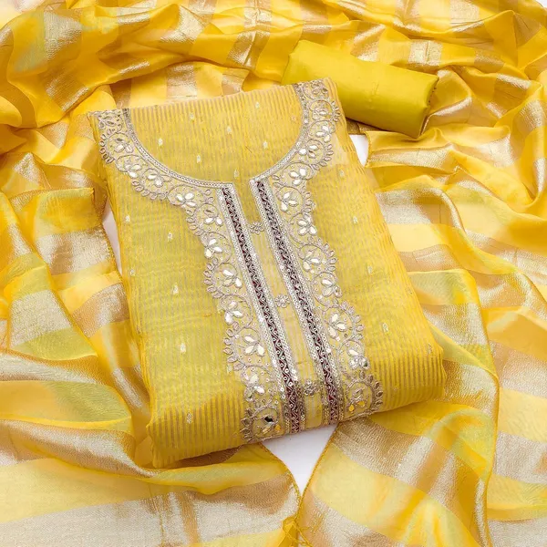 Yellow_Cotton_Blend_Solid_Unstitched_Suit_Material_For_Women