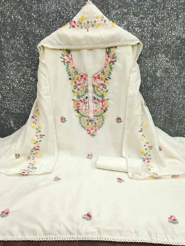 Chanderi_Festive_Floral_Embroidered_White_Suit_Material