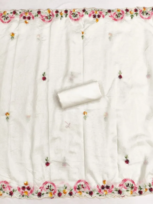 White_Chanderi_Printed_Unstitched_Suit_Material_For_Women