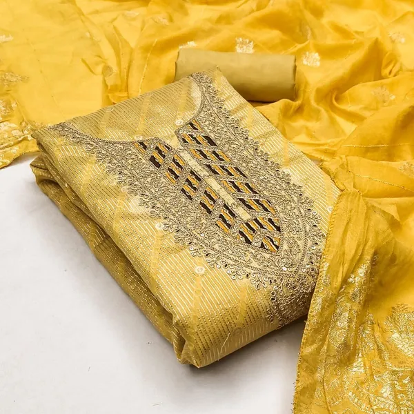 Yellow_Pure_Silk_Ombre_Unstitched_Kurta_And_Churidar_Material_For_Women