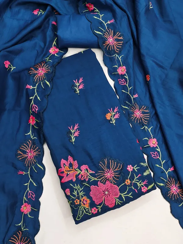 Silk_Festive_Floral_Embroidered_Blue_Suit_Material