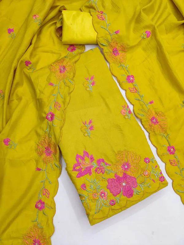 Yellow_Silk_Floral_Embroidered_Unstitched_Suit_Material_For_Women