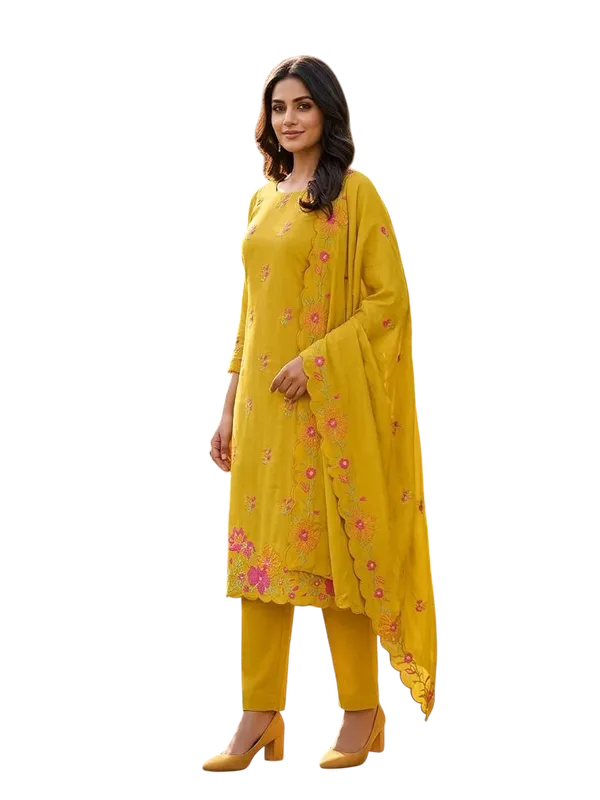 Yellow_Silk_Floral_Embroidered_Unstitched_Suit_Material_For_Women
