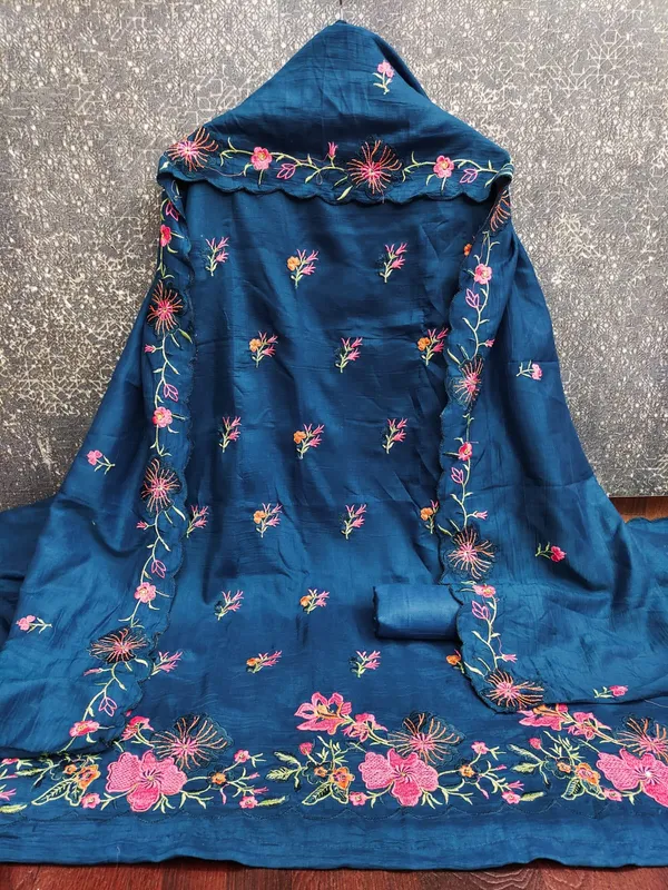 Silk_Festive_Floral_Embroidered_Blue_Suit_Material