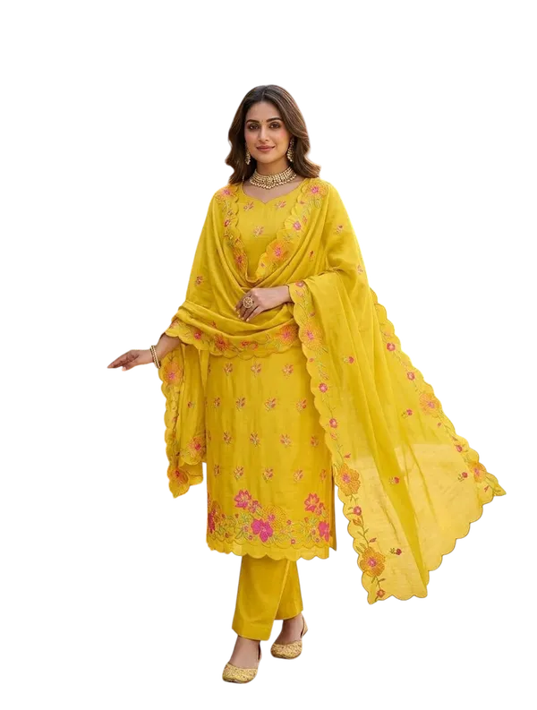 Yellow_Silk_Floral_Embroidered_Unstitched_Suit_Material_For_Women