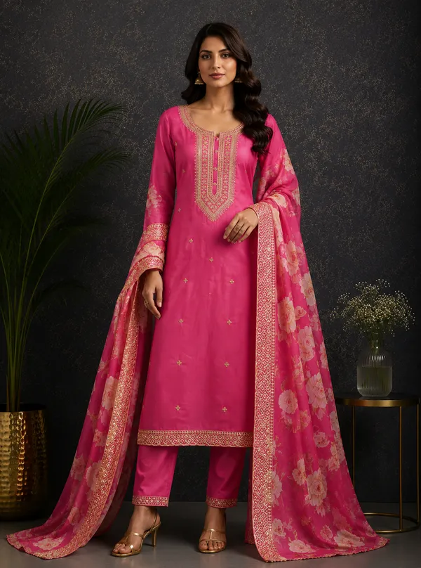 Pink_Silk_Embellished_Unstitched_Suit_Material_For_Women