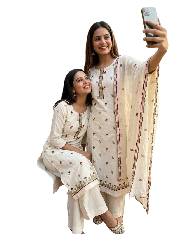 White_Cotton_Floral_Embroidered_Unstitched_Suit_Material_For_Women