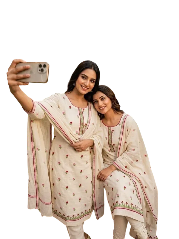 White_Cotton_Floral_Embroidered_Unstitched_Suit_Material_For_Women