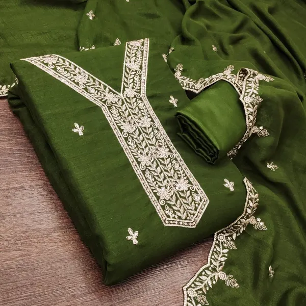 Green_Silk_Embroidered_Unstitched_Suit_Material_For_Women