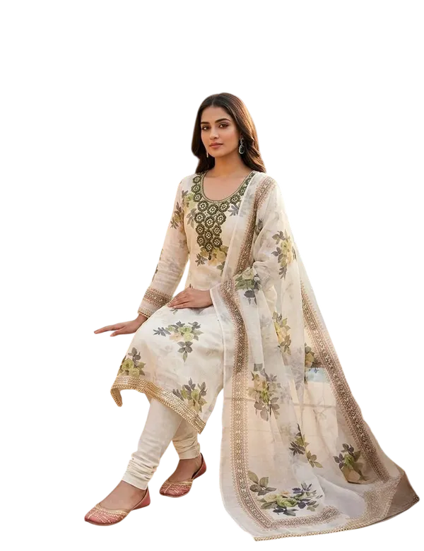 Silk_Festive_Floral_Printed_Green_Suit_Material