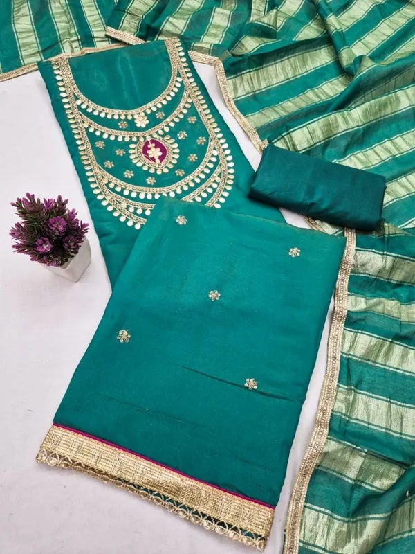 Silk_Festive_Embroidered_Green_Suit_Material