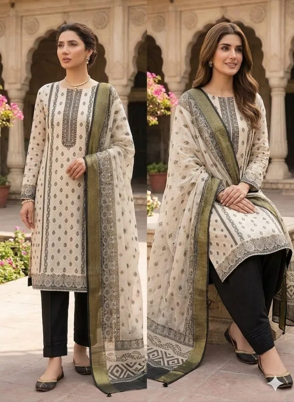 Black_White_Cotton_Blend_Printed_Salwar_Suit_Material_For_Women