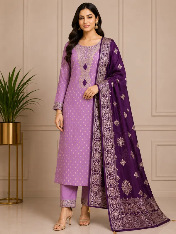 Purple_Silk_Embroidered_Unstitched_Suit_Material_For_Women
