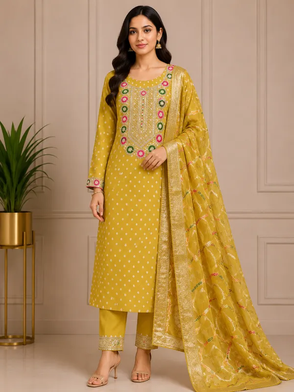 Cotton_Ethnic_Solid_Yellow_Suit_Material