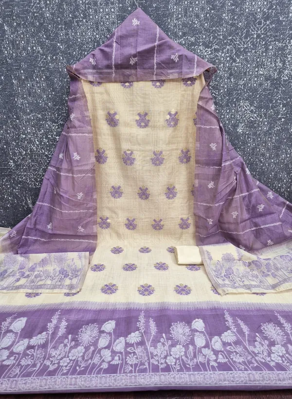 Purple_Linen_Floral_Woven_Unstitched_Suit_Material_For_Women