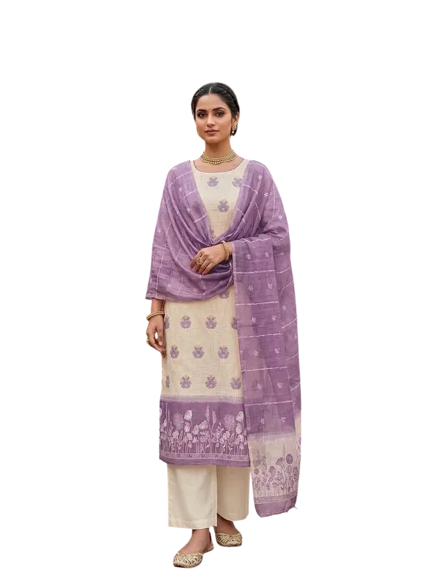 Purple_Linen_Floral_Woven_Unstitched_Suit_Material_For_Women