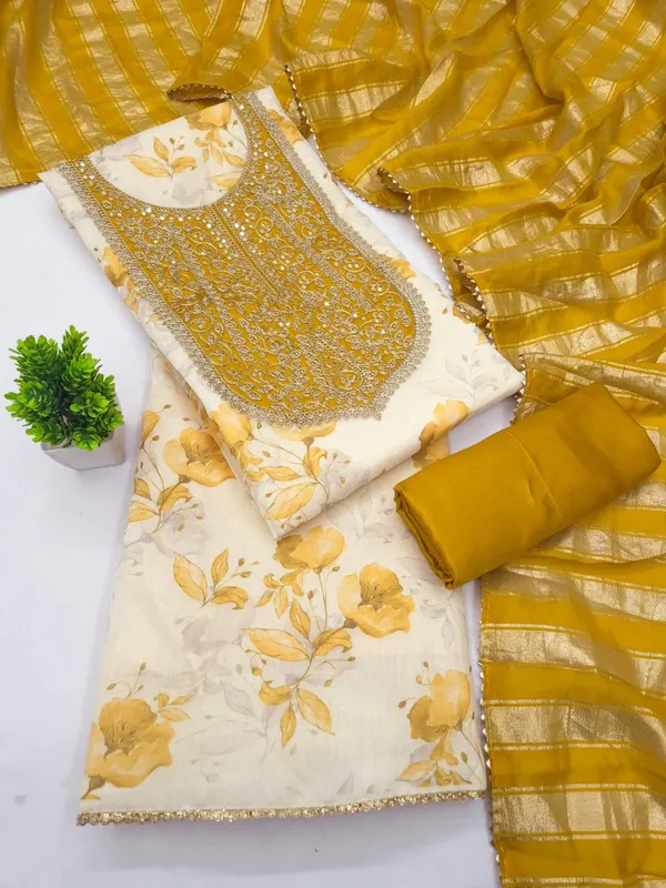 Yellow_Silk_Floral_Embroidered_Unstitched_Suit_Material_For_Women