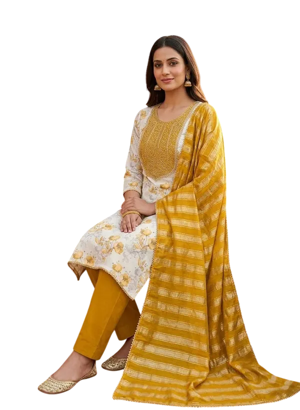 Yellow_Silk_Floral_Embroidered_Unstitched_Suit_Material_For_Women