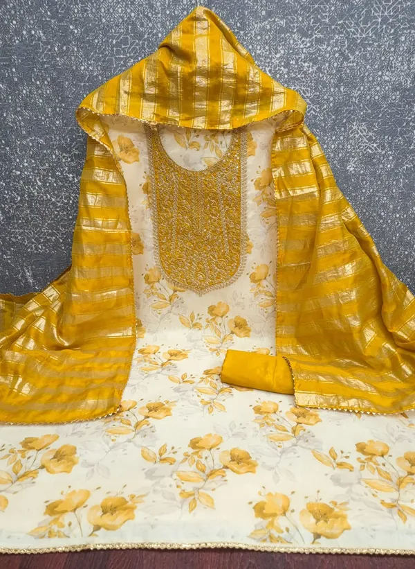Yellow_Silk_Floral_Embroidered_Unstitched_Suit_Material_For_Women