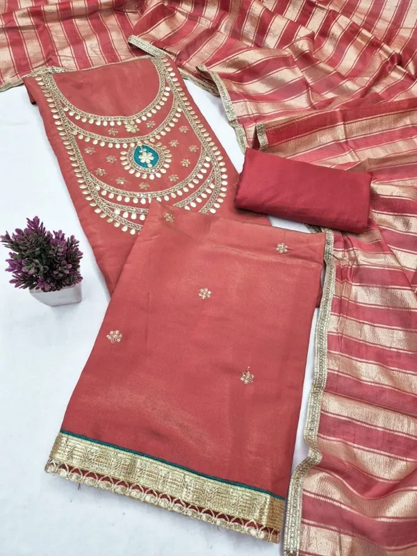 Silk_Festive_Embroidered_Orange_Suit_Material
