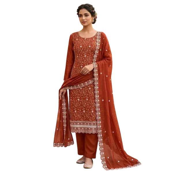Silk_Festive_Floral_Embroidered_Orange_Suit_Material
