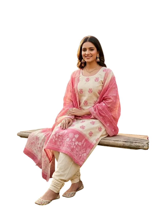 Linen_Festive_Woven_Floral_Pink_Suit_Material