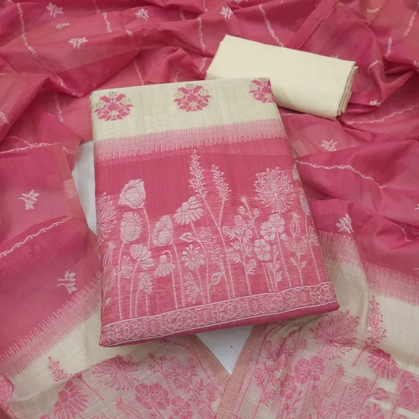 Linen_Festive_Woven_Floral_Pink_Suit_Material