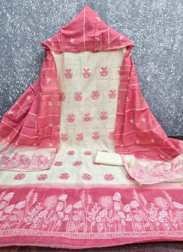 Linen_Festive_Woven_Floral_Pink_Suit_Material