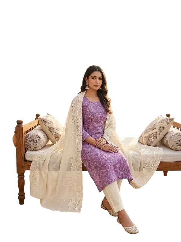 Dark_Purple_Cotton_Floral_Printed_Unstitched_Suit_Material_For_Women